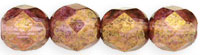 Czech Fire Polish 6mm-Transparent Gold/Smokey Topaz Luster (image for) Czech Fire Polish 6mm-Transparent Gold/Smokey Topaz Luster