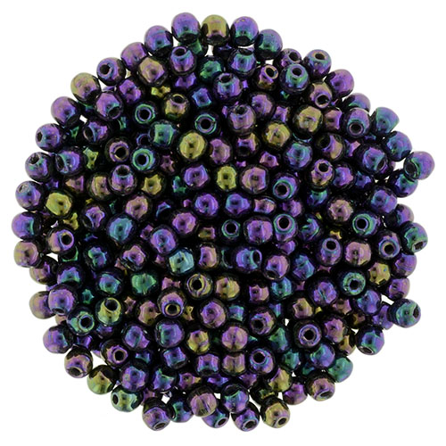 Czech 2mm Round - Iris Purple