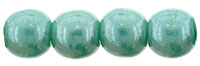 Czech 4mm Round-Opaque Turquoise Luster #CROTQL-4