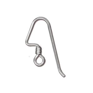 Sterling Silver - Angled Earwire with Coil * 5 Pairs