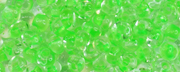 TOHO 4mm Magatama Bead-Neon Green Lined Crystal