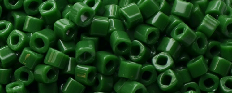 TOHO 1.5mm Cube Beads-Forest Green Opaque 1.5T47H