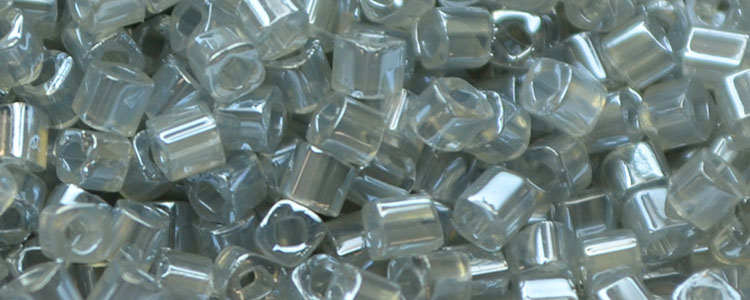 TOHO 1.5mm Cube Beads-Grey Ceylon Pearl #T1.5C150