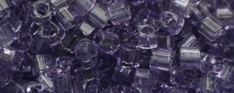 TOHO 1.5mm Cube Beads-Light Purple Transparent