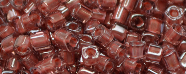 TOHO 1.5mm Cube Beads-Dark Rose Lined Crystal