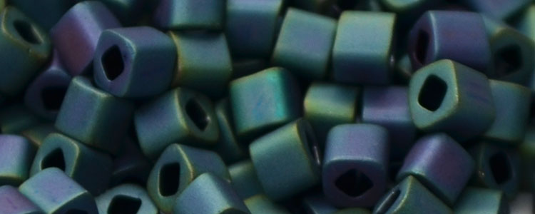 TOHO 1.5mm Cube Beads-Teal Iris Metallic Matte