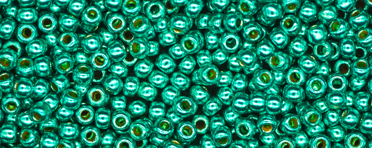 TOHO 11/o Round-Green Turquoise Galvanized PermaFinish