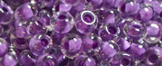 TOHO 11/o Round-Purple Lined Crystal