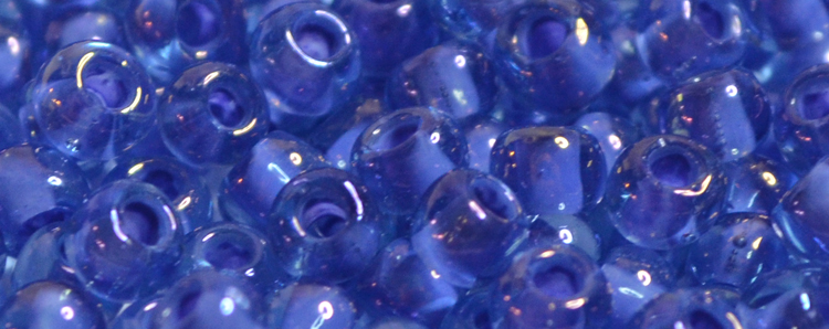 (image for) TOHO Size 6/o Round Seed Bead-Purple Lined Light Sapphire Transparent 6T934