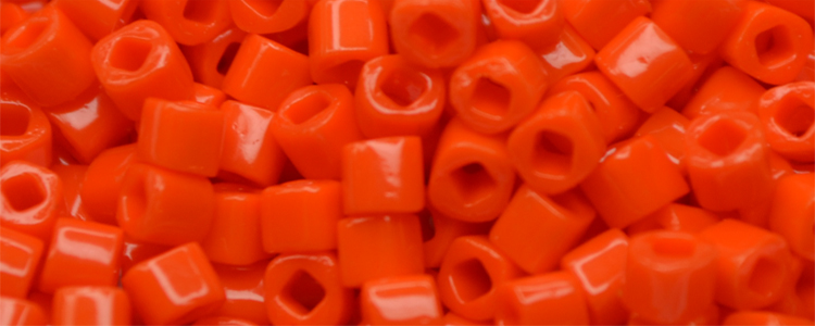 TOHO 2mm Cube-Orange Opaque