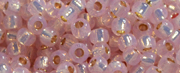 TOHO 8/o Round-Light Pink Opal Silver Lined PermaFinish #8TPF2120