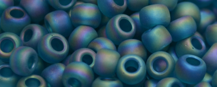 TOHO 6/o Round-Blue Zircon Transparent Rainbow Matte #6T167BDF