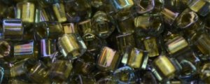 TOHO 2mm Cube Shape Seed Beads-Bronze Lined Montana Rainbow (image for) TOHO 2mm Cube Shape Seed Beads-Bronze Lined Montana Rainbow