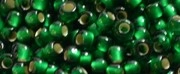 (image for) TOHO Size 11/o Round Seed Bead-Emerald Green Silver Lined Matte. 11T36F-250