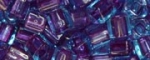 (image for) TOHO 4mm Cube Shape Seed Beads-Purple Lined Aqua