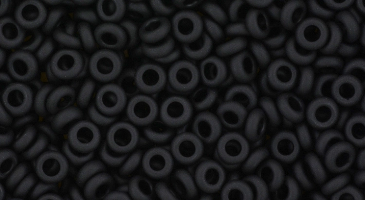 (image for) TOHO 6/o Demi Round, Jet Black Matte Opaque, color # 6TD-49F-50
