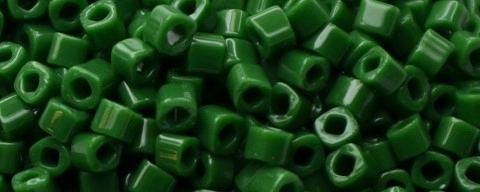 (image for) TOHO 1.5mm Cube Shape Seed Beads-Forest Green Opaque