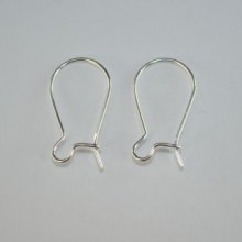 (image for) Silver Plate-Nickle Free 19mm Kidney EarWires-500pc