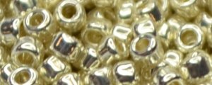 (image for) TOHO Size 15/o Round Seed Bead-Silver Galvanized PermaFinish #15TPF558-100
