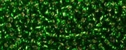 (image for) TOHO Size 11/o Round Seed Bead-Bright Green Silver Lined. 11T27B-250