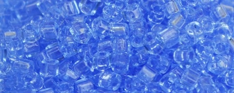 (image for) TOHO 1.5mm Cube Shape Seed Beads-Light Sapphire Transparent * 100 Gram Bag