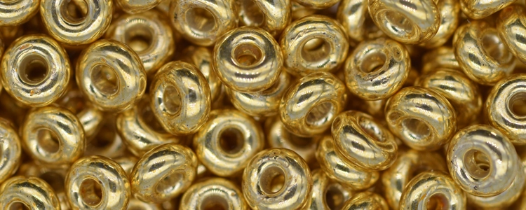 (image for) TOHO 6/o Demi Round, Gold Galvanized PermaFinish, color #6TD-PF557-100