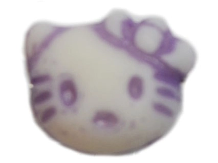 (image for) Purple and White Acrylic Sweet Kitty Beads. Approximately 2,300 Beads * 500 Gram Bag