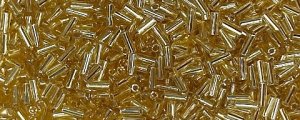(image for) TOHO Size #1.5 Bugle Beads (4.5mm Length) Light Topaz Silver Lined
