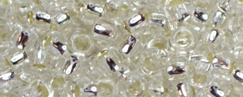 (image for) TOHO Size 15/o Round Seed Bead-Crystal Silver Lined. 15T21-100