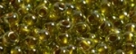 (image for) TOHO Size 8/o Round Seed Bead-Bronze Lined Peridot. 8T991-100