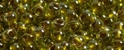 (image for) TOHO Size 8/o Round Seed Bead-Bronze Lined Peridot. 8T991-100