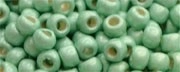 (image for) TOHO 6/o Round Seed Bead-Light Green Galvanized Matte PermaFinish. 6TPF570F-100