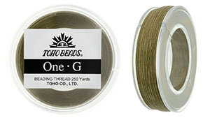 (image for) TOHO One-G Thread 250 Yards-Sand Ash * PT-8-250-2 (Two Spools)