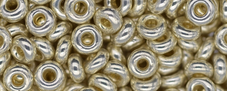 (image for) TOHO 6/o Demi Round, Silver Galvanized PermaFinish, color #6TD-PF558-100