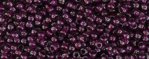 (image for) TOHO Size 15/o Round Seed Bead-Magenta Lined Black Diamond. 15T1076-100