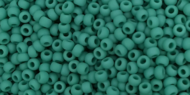 (image for) TOHO Size 11/o Round Seed Bead-Green Turquoise Matte Opaque. 11T55DF-100