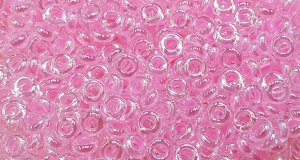 TOHO 11/o Demi Precision Round Seed Bead, Cotton Candy Pink Lined Crystal, color #11TD-379-50 (image for) TOHO 11/o Demi Precision Round Seed Bead, Cotton Candy Pink Lined Crystal, color #11TD-379-50