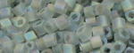(image for) TOHO 2mm Cube Shape Seed Beads-Light Black Diamond Transparent Rainbow Matte
