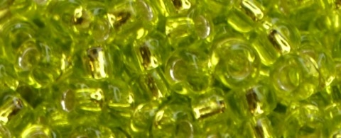 (image for) TOHO Size 8/o Round Seed Bead-Peridot Green Silver Lined. 8T24-250