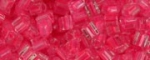 (image for) TOHO Size 11/o Triangle Shape Seed Bead-Neon Pink Lined Crystal * 100 Gram Bag