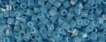 (image for) TOHO Size 8/o Hexagon Shape Seed Bead-Light Blue Opaque Rainbow * 250 Gram Bag