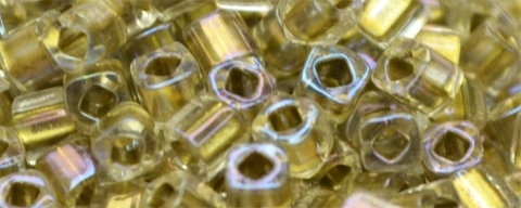 (image for) TOHO 3mm Cube-Light Bronze Lined Crystal Rainbow #T3C262-100