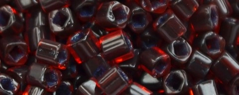 (image for) TOHO 1.5mm Cube Shape Seed Beads-Dark Cherry Amber Transparent #T1.5C2153-100