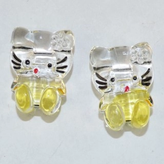 (image for) Acrylic Bead-24mm Kitty Beads-Translucent 2 Color-150 Pieces