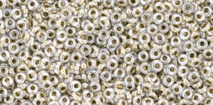 TOHO 11/o Demi Precision Round Seed Bead, Bronze Lined Crystal, color #11TD-989-50 (image for) TOHO 11/o Demi Precision Round Seed Bead, Bronze Lined Crystal, color #11TD-989-50