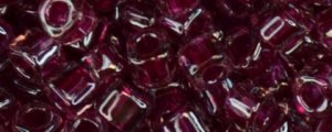 TOHO 2mm Cube Shape Seed Beads-Magenta Lined Crystal (image for) TOHO 2mm Cube Shape Seed Beads-Magenta Lined Crystal