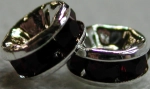 (image for) 6mm Silver Plate Rhinestone Rondelle-Siam, "AAA" Grade-100 pack
