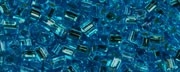 (image for) TOHO 2mm Cube Shape Seed Beads-Aqua Silver Lined * 100 Gram Bag