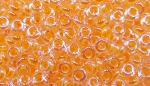 (image for) TOHO 8/o Demi Round, Neon Orange Lined Crystal, color # 8TD-801-50