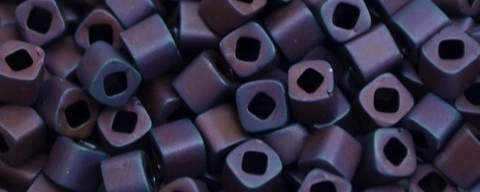 (image for) TOHO 4mm Cube Shape Seed Beads-Purple Iris Metallic Matte